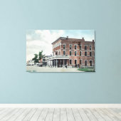 Street SceneGlendive, MT Canvas Afdruk (Insitu (Houten vloer))