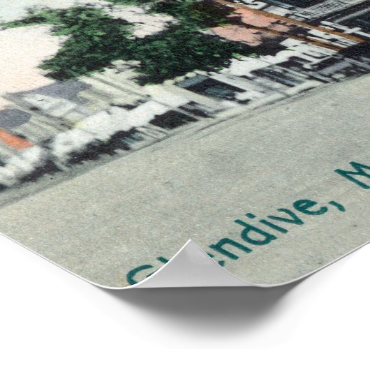 Street SceneGlendive, MT Poster (Hoek)