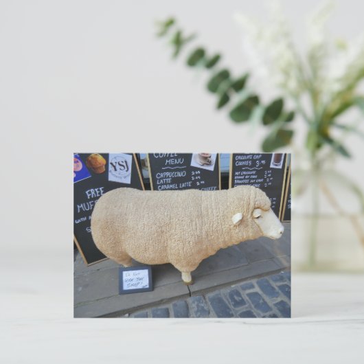 Street Sheep Briefkaart (Staand voorkant)