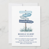 Street Sign 8th Grade Gradution Party Invitation Kaart (Voorkant)