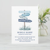 Street Sign 8th Grade Gradution Party Invitation Kaart (Staand voorkant)