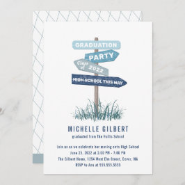 Street Sign 8th Grade Gradution Party Invitation Kaart