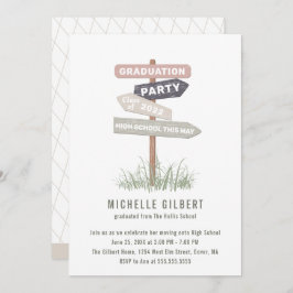 Street Sign 8th Grade Gradution Party Invitation Kaart