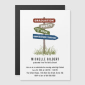 Street Sign 8th Grade Gradution Party Invitation Magnetische Uitnodiging (Voorkant / Achterkant)