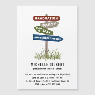 Street Sign 8th Grade Gradution Party Invitation Magnetische Uitnodiging