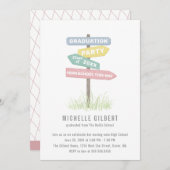 Street Sign 8th Grade Gradution Party Kaart (Voorkant / Achterkant)