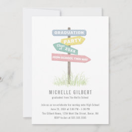 Street Sign 8th Grade Gradution Party Kaart