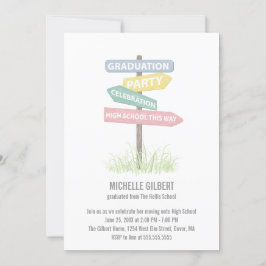 Street Sign 8th Grade Gradution Party Kaart