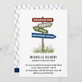 Street Sign 8th Grade Gradution Party Kaart