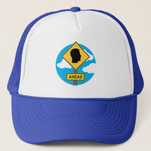 Street Sign AHEAD Trucker Pet (Voorkant)