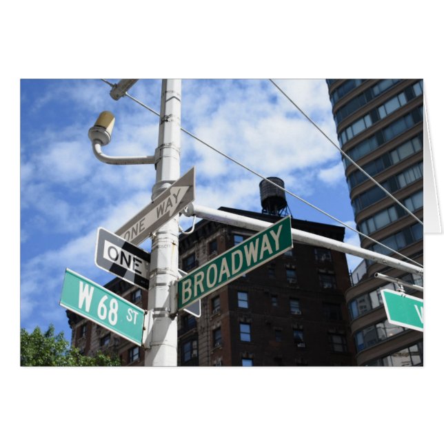 Street Sign Broadway W. 68th Upper West Side NYC (Voorkant Horizontaal)