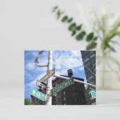Street Sign Broadway W. 68th Upper West Side NYC Briefkaart (Staand voorkant)