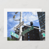 Street Sign Broadway W. 68th Upper West Side NYC Briefkaart (Voorkant / Achterkant)