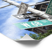 Street Sign Broadway W. 68th Upper West Side NYC Foto Afdruk (Hoek)