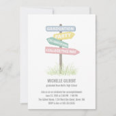 Street Sign Graduparty Kaart (Voorkant)