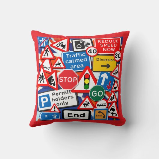 Street Signs Kussen (Achterkant)