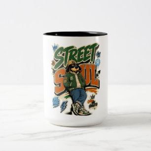Street Soul Urban Streetwear T-shirt Tweekleurige Koffiemok