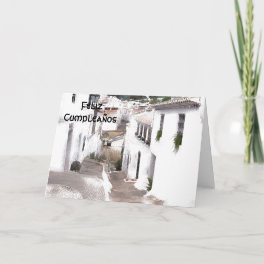 Street Spain Birthday Kaart (Voorkant)