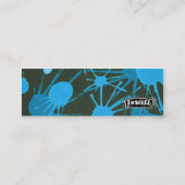 STREET SPLATTER blauw Mini Visitekaartje (Achterkant)