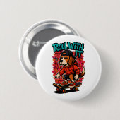 Street Style Beagle Skateboarding Graffiti Art Ronde Button 5,7 Cm (Voorkant /achterkant)