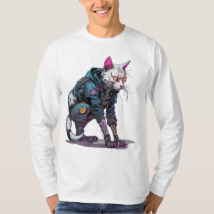 Street Style Punk Cat T-shirt