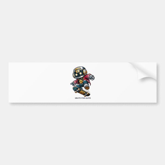 Street Style Skate Serie Bumpersticker (Voorkant)