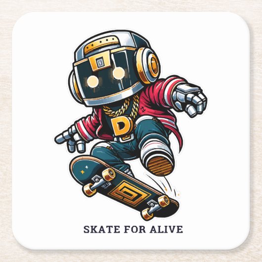 Street Style Skate Serie Kartonnen Onderzetters (Voorkant)