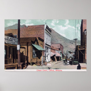Street Uitzicht, Chase CreekClifton, AZ Poster
