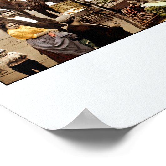 Street Vendors on Mulberry St. New York City 1900 Poster (Hoek)