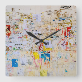 Street Wall Vierkante Klok