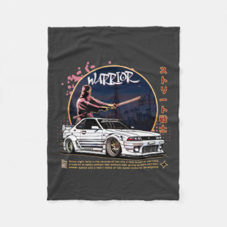Street Warrior Samurai - Skyline Driver Fleece Deken