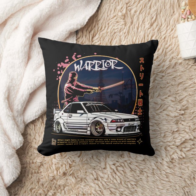 Street Warrior Samurai - Skyline Driver Kussen (Deken)