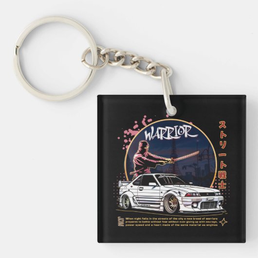 Street Warrior Samurai - Skyline Driver Sleutelhanger (voorkant)