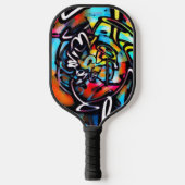 Streetart Chaos Colorful Graffiti Pickleball Paddle (Voorkant)