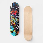 Streetart Chaos Colorful Graffiti Skateboard (Voorkant)