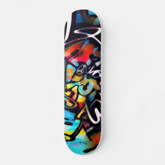 Streetart Chaos Colorful Graffiti Skateboard (Voorkant)