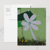 Streetart Postkarte Blumen-Graffiti Briefkaart (Voorkant / Achterkant)
