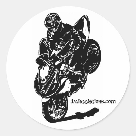 Streetbike stunt stickers stoppie 1wheelfelons.com (Voorkant)
