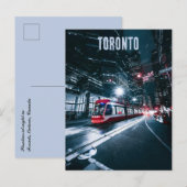 Streetcar bij nacht in Toronto Ontario Briefkaart (Voorkant / Achterkant)