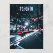 Streetcar bij nacht in Toronto Ontario Briefkaart (Voorkant)