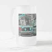 Streetcar bij Railway STN Grote Frosted Glass Mok (Voorkant links)