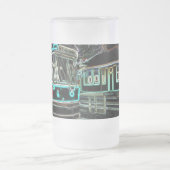 Streetcar bij Railway STN Grote Frosted Glass Mok (Center)