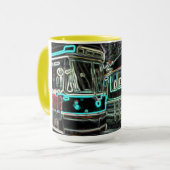 Streetcar bij Railway stn Grote Gele Combo Mok (Voorkant links)