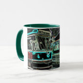 Streetcar bij Railway STN Kleine Combo Mok Groen (Voorkant links)