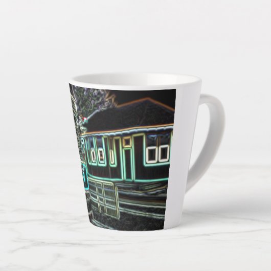 Streetcar bij Railway stn Small Latte Mok (Rechterhoek)