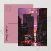 Streetcar in de regen in Toronto Ontario Briefkaart (Voorkant / Achterkant)