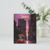 Streetcar in de regen in Toronto Ontario Briefkaart (Staand voorkant)