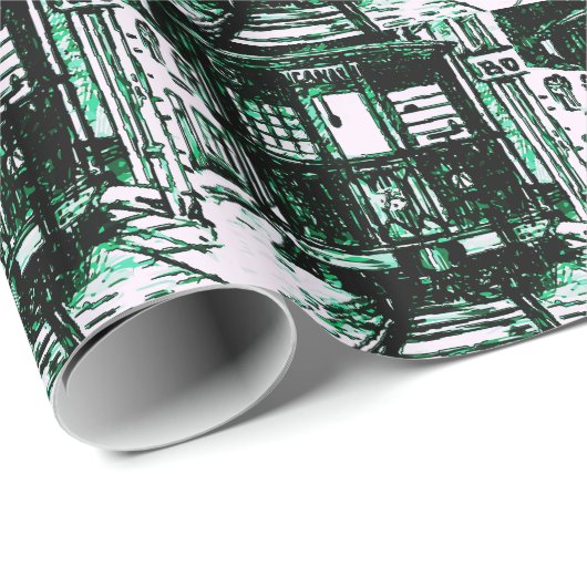 Streetcar in New Orleans Cadeaupapier (Rol Hoek)