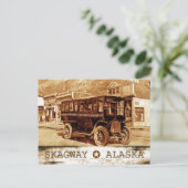 Streetcar on Broadway Ave., Skagway, Alaska Briefkaart (Staand voorkant)
