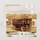 Streetcar on Broadway Ave., Skagway, Alaska Briefkaart (Voorkant / Achterkant)